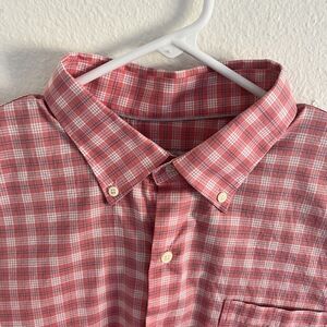Peter Millar Shirt Mens Plaid Long Sleeve Button Down Pocket 100% Cotton XL